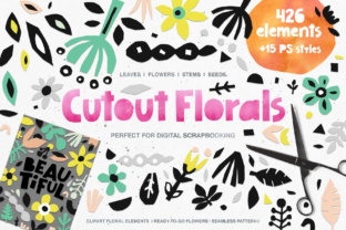 426 Cutout Floral Elements Illustrations