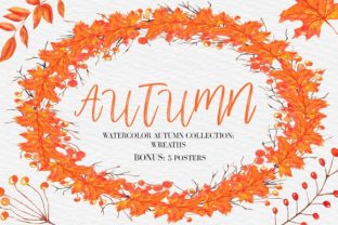 Autumn Wreaths Clipart and Illustrations