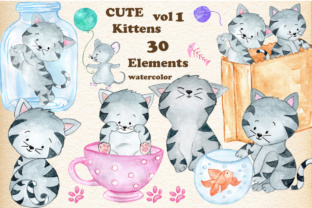 Cats, Kitten Clipart and Illustrations