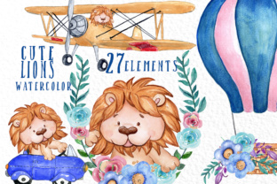 Cute Lions Clipart and Illustrations