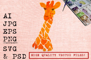Gery the Giraffe Watercolor Illustrations
