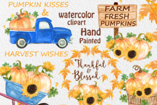 Pumpkin Truck Clipart for Illustrations