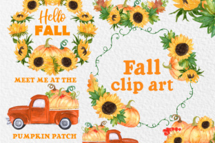 Pumpkin Truck Clipart & Illustrations