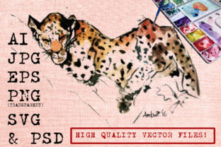 Watercolor Cheetah Illustrations