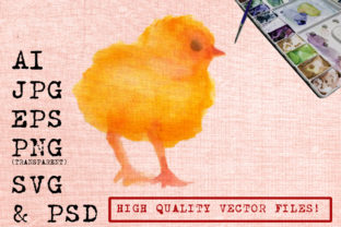 Yellow Chick Watercolor
